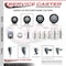 Service Caster 35 Inch Black Polyurethane Wheel Swivel 58 Inch Threaded Stem Caster Set 2 Brakes SCC SCC-TS20S3514-PPUB-BLK-58212-2-PLB-2 - alternate 4